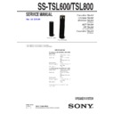 Sony BDV-L600, BDV-L800, BDV-L800M, SS-TSL600, SS-TSL800 Service Manual