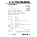 Sony BDV-L600 Service Manual