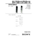 Sony BDV-NF620, BDV-NF720, SS-TSB115, SS-TSB116 Service Manual