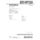 Sony BDV-NF7220 Service Manual