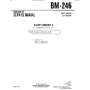 Sony BM-246 Service Manual