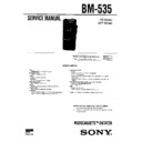 Sony BM-535 Service Manual
