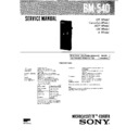 Sony BM-540 Service Manual
