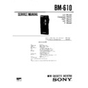 Sony BM-610 Service Manual