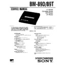 Sony BM-89D, BM-89T Service Manual