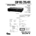 Sony CDP-195, CDP-295, CDP-407, CDP-491 Service Manual