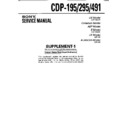 cdp-195, cdp-295, cdp-491 service manual
