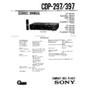 Sony CDP-297, CDP-397 Service Manual