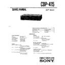 Sony CDP-415 Service Manual
