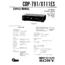 Sony CDP-791, CDP-X111ES Service Manual
