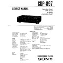 Sony CDP-897 Service Manual