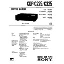 Sony CDP-C225, CDP-C325 Service Manual