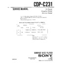 cdp-c231 service manual