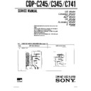Sony CDP-C245, CDP-C345, CDP-C741 Service Manual