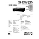 Sony CDP-C265, CDP-C365 Service Manual