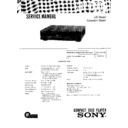Sony CDP-C505 Service Manual