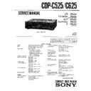 Sony CDP-C525, CDP-C625 Service Manual