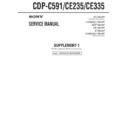 Sony CDP-C591, CDP-CE235, CDP-CE335 Service Manual