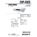 Sony CDP-C5CS Service Manual