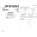 Sony CDP-CE275, CDP-CE375 (serv.man2) Service Manual