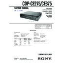 Sony CDP-CE275, CDP-CE375 Service Manual