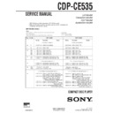 Sony CDP-CE535 Service Manual