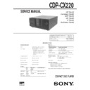 Sony CDP-CX220, CDP-CX230, CDP-CX235 Service Manual