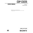 Sony CDP-CX225 Service Manual