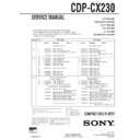 Sony CDP-CX230 Service Manual