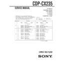 Sony CDP-CX235 Service Manual