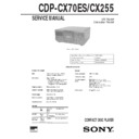 Sony CDP-CX255, CDP-CX70ES, CDP-CX88ES Service Manual