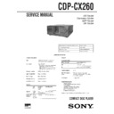 Sony CDP-CX260 Service Manual