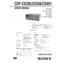 Sony CDP-CX300, CDP-CX335, CDP-CX350, CDP-CX691, SEN-R5900 Service Manual