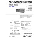 Sony CDP-CX300, CDP-CX350, CDP-CX691 Service Manual
