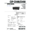 Sony CDP-CX400, CDP-CX450 Service Manual