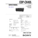 Sony CDP-CX455 Service Manual