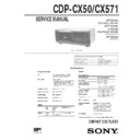 Sony CDP-CX50, CDP-CX571 Service Manual