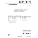 Sony CDP-EX770, DHC-EX770MD, MHC-EX660 Service Manual