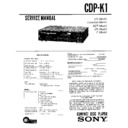 Sony CDP-K1 Service Manual