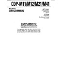 Sony CDP-M11, CDP-M12, CDP-M21, CDP-M41 (serv.man2) Service Manual