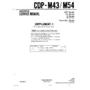cdp-m43, cdp-m54 service manual