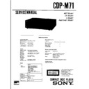 Sony CDP-M71 Service Manual