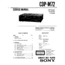 Sony CDP-M72, LBT-D905CD Service Manual