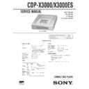cdp-x3000, cdp-x3000es service manual