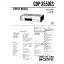 Sony CDP-X559ES Service Manual