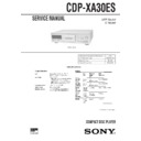 Sony CDP-XA30ES Service Manual