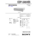 Sony CDP-XA50ES Service Manual