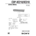 Sony CDP-XE210, CDP-XE310 Service Manual