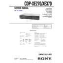 Sony CDP-XE270, CDP-XE370 Service Manual