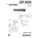 Sony CDP-XE520 Service Manual